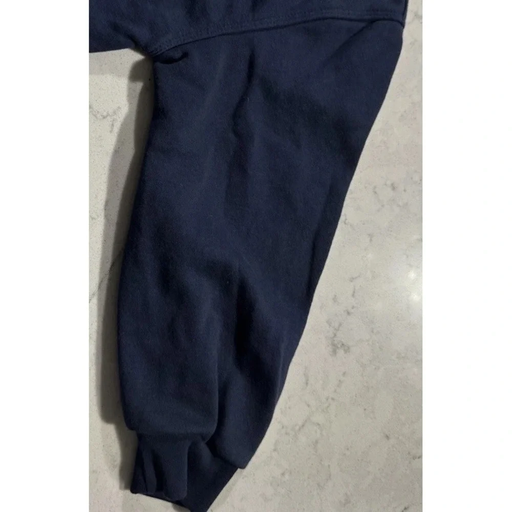 Gap Kids Hoodie Unisex Medium 8 Navy Blue Full Zip Arch Logo Fleece S/740017-01